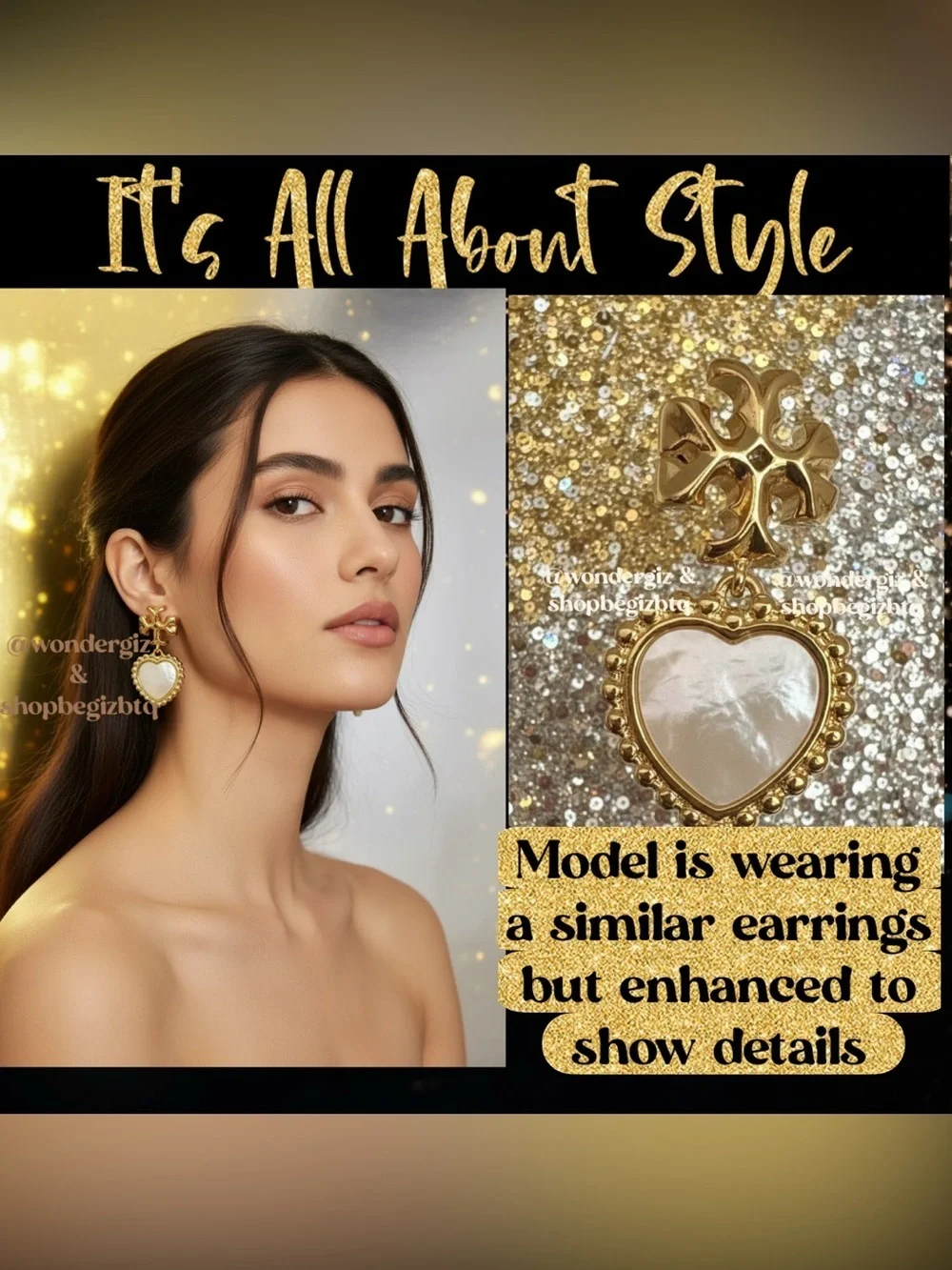 🆕 Tory Burch Authentic Heart Roxanne Mother Of Pearl Earrings
